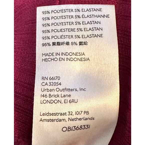 Urban Outfitters UO Rina Triangle Cami Burgundy Red Corset Top Size XS - Picture 14 of 14